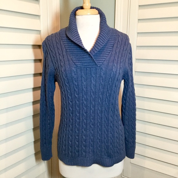 L.L. Bean Sweaters - L.L. Bean Cable Knit Cotton Sweater, Large, EUC
